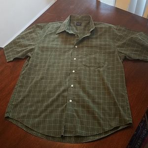 Green Short Sleeve Button Down